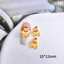 10Pcs Christmas Cartoon Nails Decoration Santa Claus,Elk,Bell,Tree Resin Nail Charms Cute Jewelry Part Decoration Accessories