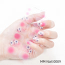 New Marble Gel Nail Strips Patch Sliders Flowers Gradient Color Adhesive Full Cover Gel Nail Stcikers UV Lamp Cured Manicure