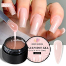 MEET ACROSS 8ML Quick Extension Nail Gel Vernis Nude Milk White Gel Nail Polish UV Semi Permanent Nails Art For Manicure Tools