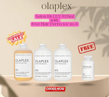 Olaplex Salon Kit No 1 and No 2 Kit - 525ml with Free no3 hair perfecter