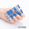 Fashionable Blue Diamonds Nail Art Stickers Collection Manicure DIY Nail Polish Strips Wraps for Party Decor Nail Stickers