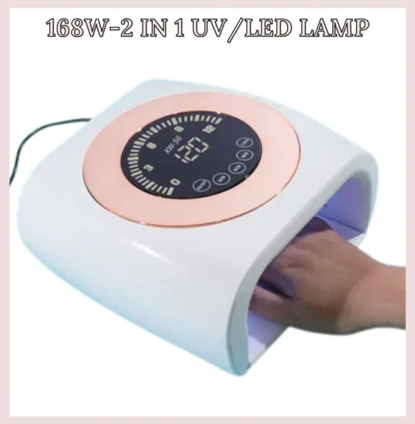 168W UV LED Nail Dryer Professional Nail Art Tools with Automatic Sensor with 4 Timer Settings 168W curing lamp 42 LED