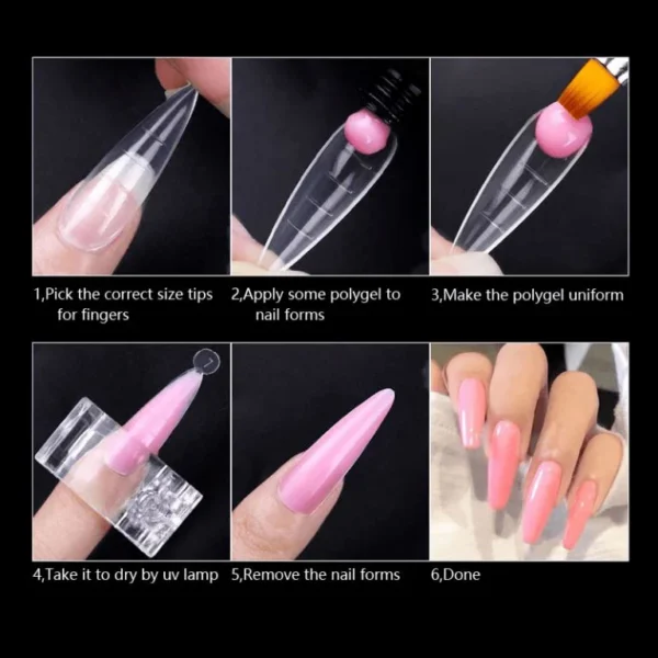 11 Pcs, 30ml poly nail gel Kit quick build camouflage UV gel polish for long lasting nail extensions - Image 5
