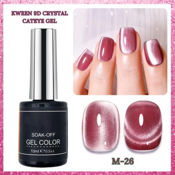 Nailcrafts Shineglow Cat Eye Gel Nail Polish Magnetic Uv Soak Off Gel Varnish Rosy Pink Clouds Light Nail Art Gel