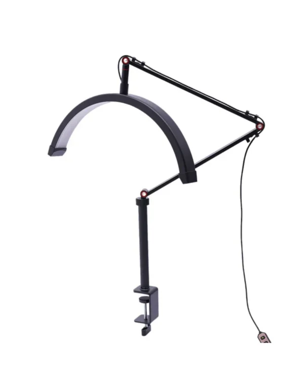 HD-M3X Desktop LED Video Light Half-moon Fill Light 3000K-6000K C-Clamp for Beauty Salon Makeup nail art and Lash Extensions - Image 3