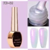 Nailcrafts Aurora Mermaid Purple Gel Nail Polish, 12ML Chrome Pearl Shimmer Shell Soak Off UV Gel Polish for DIY Nail Art Manicure