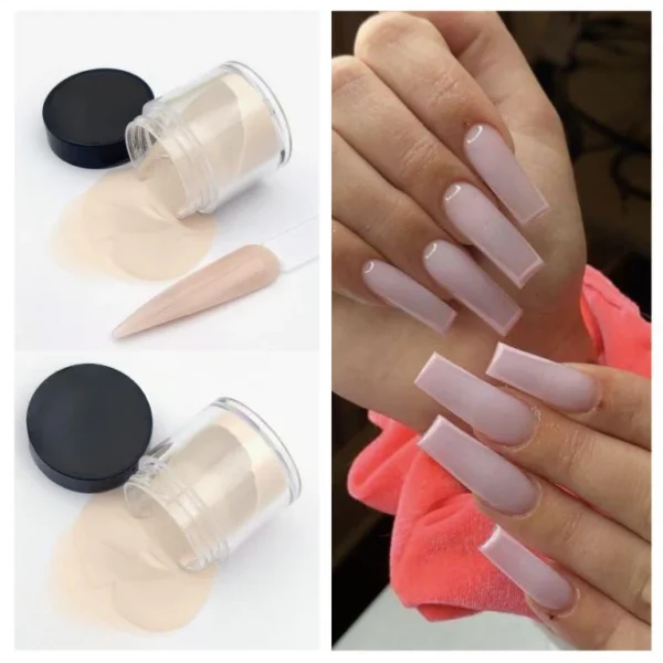 Light Nude Nail Acrylic Polymer Powder Crystal Nail Extension Carving Powder Nail Art Crystal Powder For Nail extension and Manicure - Image 3