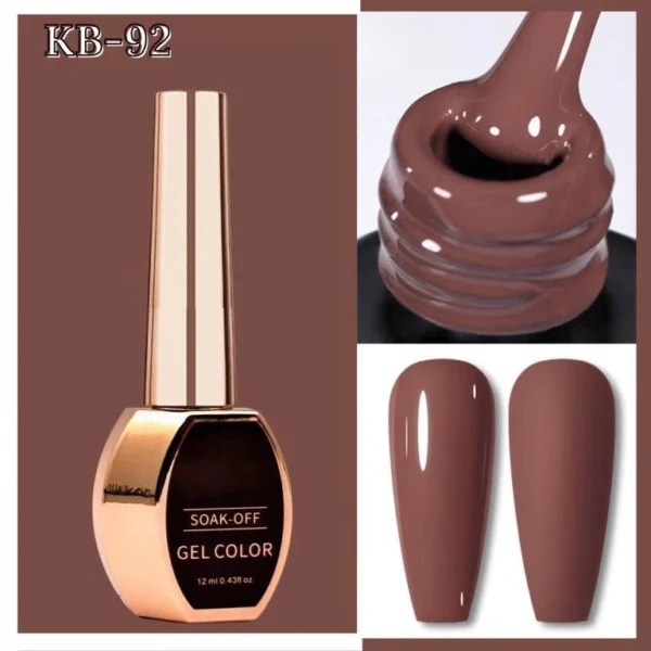 Nailcrafts 12ML Brown Gel Nail Polish Soak Off UV LED Semi Permanent Spring Summer Series Color For Nail art and Manicure