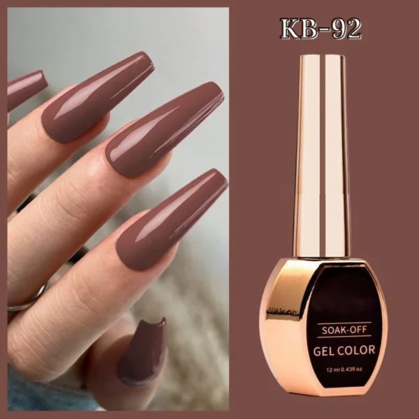 Nailcrafts 12ML Brown Gel Nail Polish Soak Off UV LED Semi Permanent Spring Summer Series Color For Nail art and Manicure - Image 3