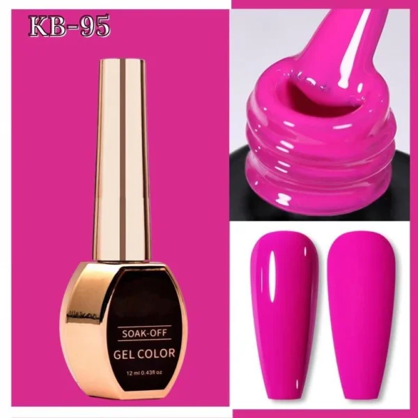 Nailcrafts Shocking Pink 12ml Gel Nail Polish Nail Art Color & Party Series Nail Gel Colorful Soak Off UV Gel Varnish All for Nails And Manicure