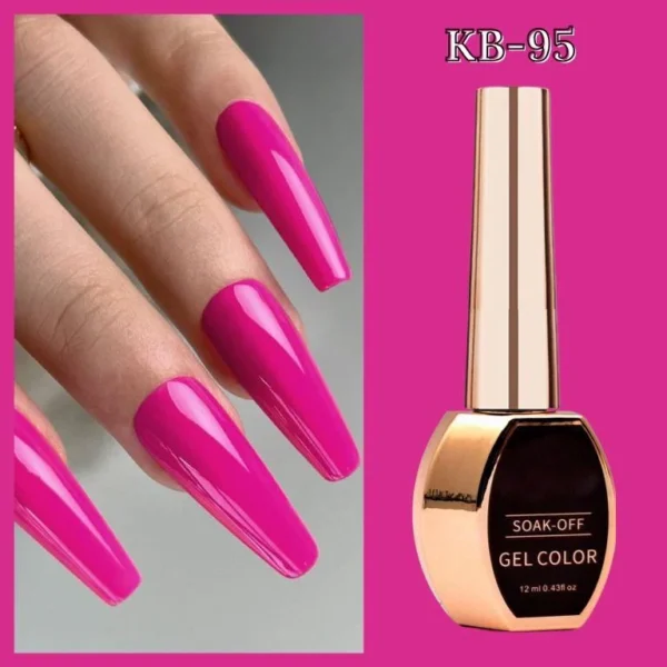 Nailcrafts Shocking Pink 12ml Gel Nail Polish Nail Art Color & Party Series Nail Gel Colorful Soak Off UV Gel Varnish All for Nails And Manicure - Image 2
