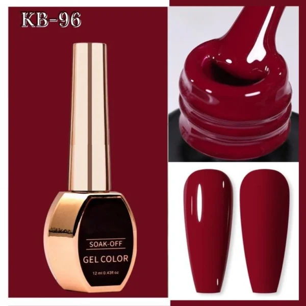 Nailcrafts Gel Nail Polish Blood Red Gel Polish Dark Red Nail Gel Polish 12ML Soak Off U V Nail Gel DIY Manicure Salon and Home for Women