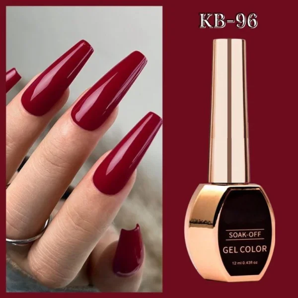 Nailcrafts Gel Nail Polish Blood Red Gel Polish Dark Red Nail Gel Polish 12ML Soak Off U V Nail Gel DIY Manicure Salon and Home for Women - Image 4