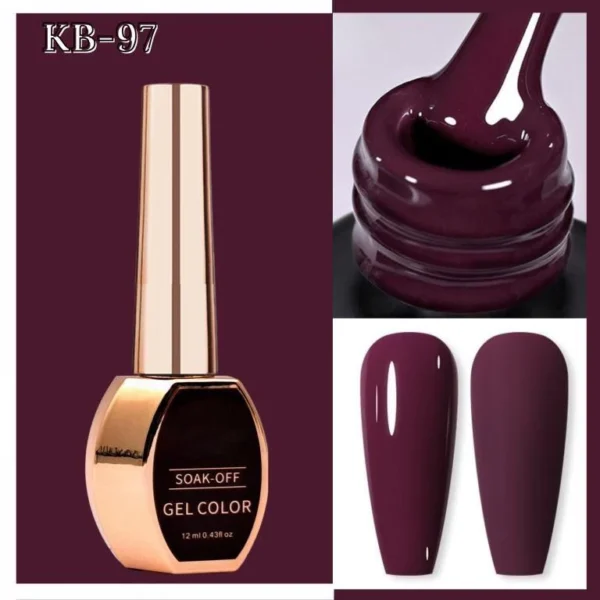 Nailcrafts 12ML Nail UV Gel Dark Maroon Gel Solid Maroon Color Gel Nail Soak Off Gel Polish Nails Art For Nail Decoration