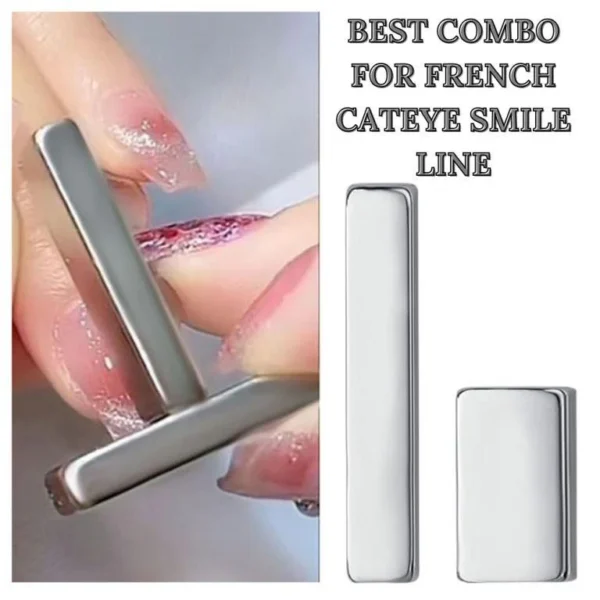 Cat Eye Magnet for Nails Multi-Function Magnet Bar Square Thickened Cat Eye Strong Magnet Plates Nail Magnet Tool Set for Cat Eye Gel Polish Nail Art - Image 5