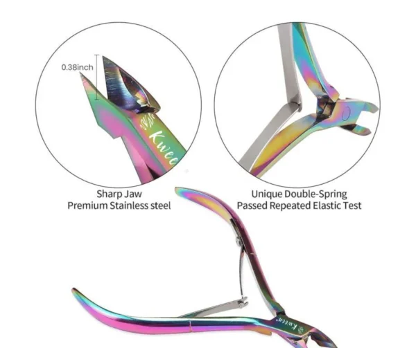 Professional Nail Art Cuticle Cutter Rainbow Dead Skin Remover for Easy Manicures & Pedicures at Home. - Image 5