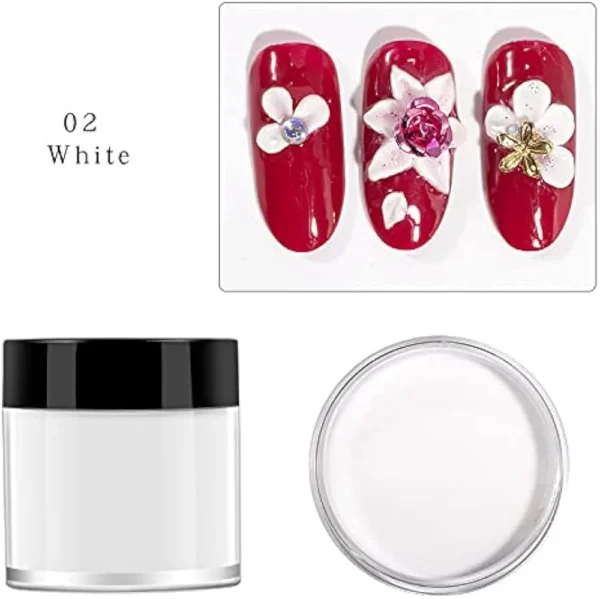 Nailcrafts Acrylic Powder 3D Nail Art and Tips French White Crystal Acrylic Powder For Nail And Manicure