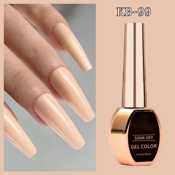 Nailcrafts Nude Gel Nail Polish 12ml Light Pink Peach Solid Color UV Light Cure Gel Varnish Nail Art DIY at Home - Image 4
