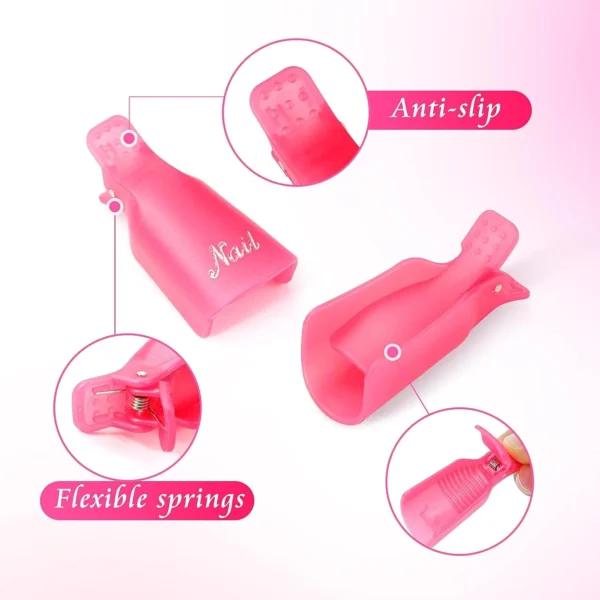 10pcs Gel Nail Polish Remover Clips Easy To Use Nail Polish Remover Clip For Salon's or Home Use. - Image 3