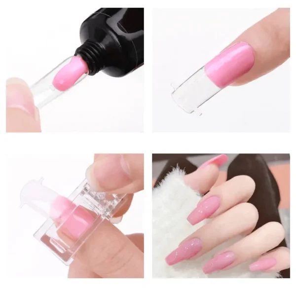 Set Of 2 Acrylic Nail Clips Poly Gel Quick Building Finger Extension. - Image 4