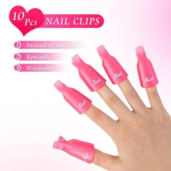 10pcs Gel Nail Polish Remover Clips Easy To Use Nail Polish Remover Clip For Salon's or Home Use. - Image 8