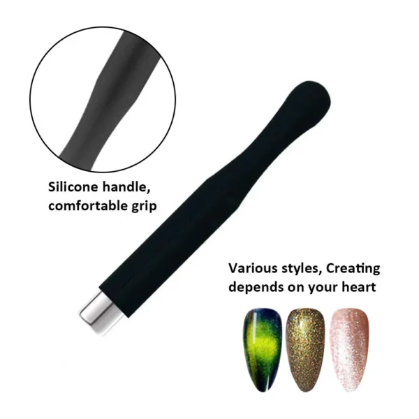 Strong Magnetic Nail Stick 3D Cat Eye Effect Magnet for UV Painting Gel Nail Polish UV Lamp for Gel Varnish Nail Art Tool Small Cylindrical Magnet