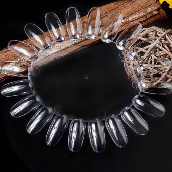 10pcs Practice Nails Round Nail Art Acrylic False Display Practice Swatch Wheel Board Polish Tool Clear - Image 4