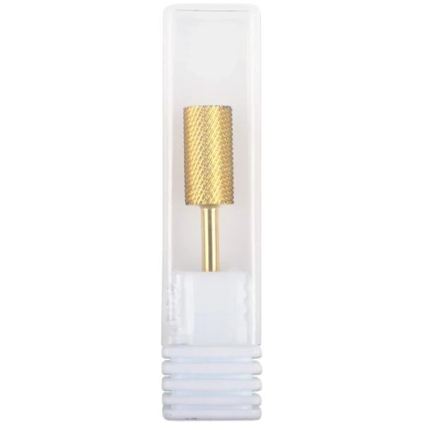 3/32" Shank Size - Flat Top Large Barrel Gold Carbide Medium Grit - Nail Drill Bit for e-File Nail Drills - Image 5
