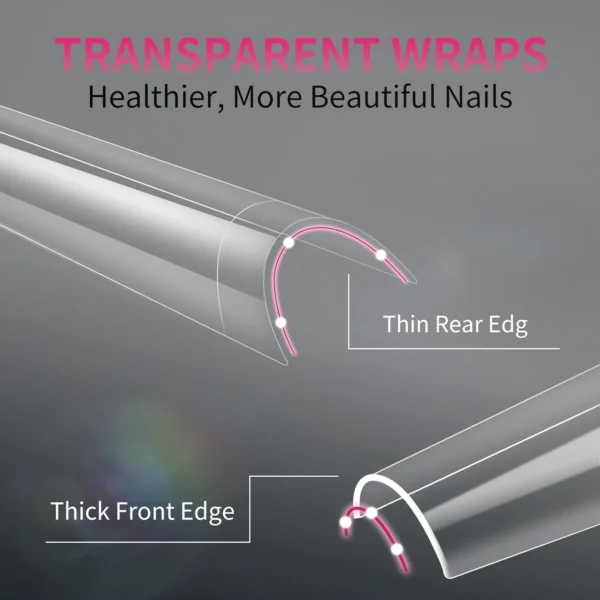 500PCS Half Cover Ballerina Nail Tips - Acrylic Nail Tips, 10 Size Clear Nail Tips, Half Cover Acrylic False Nail Tips With Box for Nail Tips Art Salons and Home - Image 5