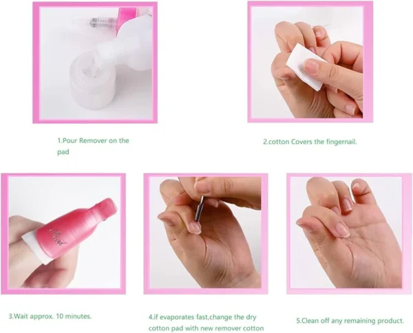 Nailcrafts Acetone Acrylic and Gel Remover Liquid 100% Pure Acetone Use to Remove Acrylic, Nail Polish Cleaner for Manicures and Pedicures - Image 5