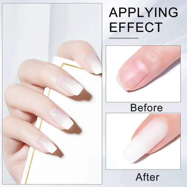 Nailcrafts Acrylic Powder 3D Nail Art and Tips French White Crystal Acrylic Powder For Nail And Manicure - Image 3