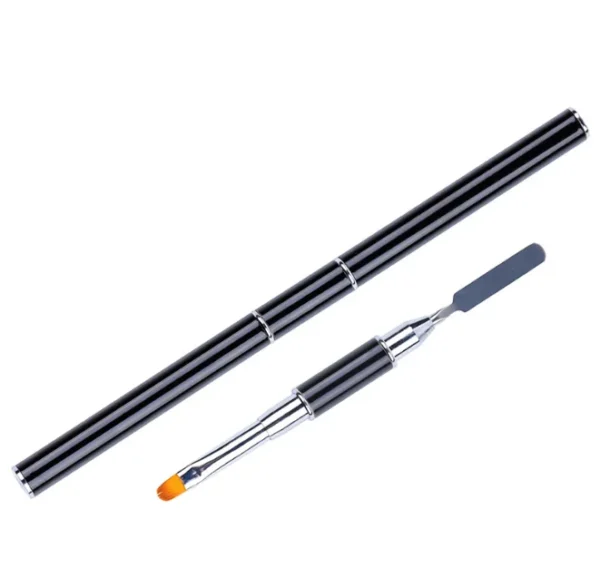 Dual Ended Polygel Brush & Picker 2 in 1 Design Polygel Nail Brush Stainless Steel Gel Nail Tool for PolyGel Nail Extension. - Image 4