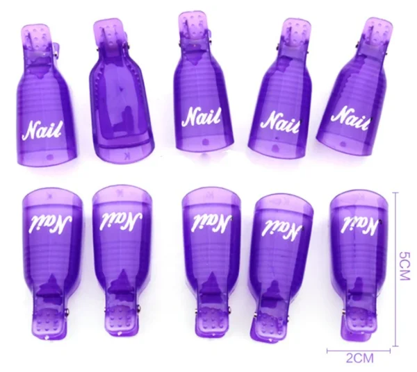 10pcs Gel Nail Polish Remover Clips Easy To Use Nail Polish Remover Clip For Salon's or Home Use. - Image 4