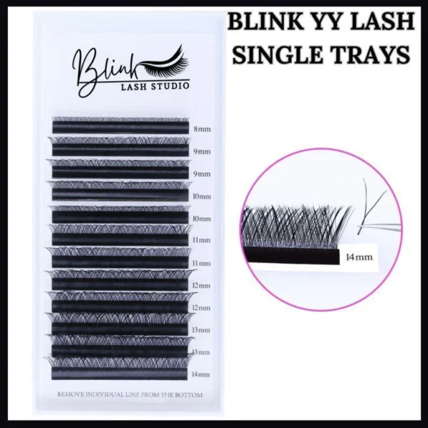 BLINK YY Lash Extensions D Curl 0.07mmSingle number Tray Premade Volume 2D Fans Eyelash Extension Y Type Soft Eye Lashes Supplies - Image 5