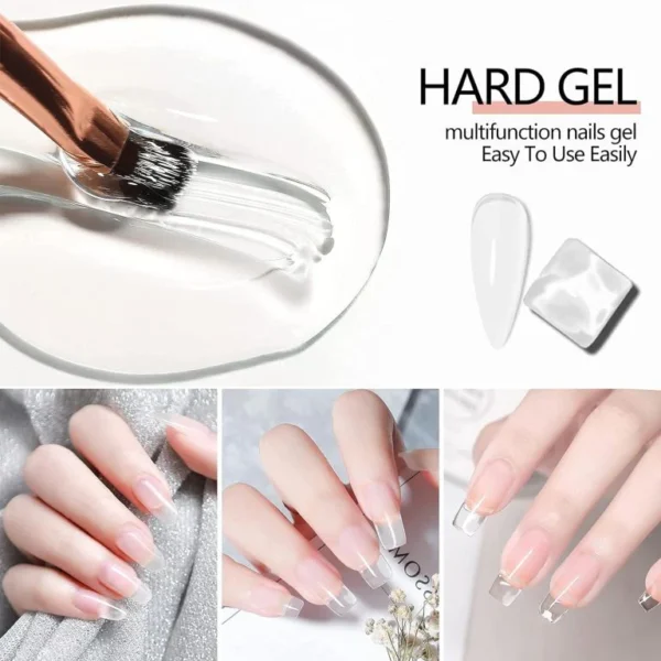 Nailcrafts 15 ml Builder Gel for Gel Nails, 4-in-1 Nail Extension Gel Glue Nail Strengths Nail Manicure, UV Builder Gel Nail Gel Builder Poly Nail Quick Extension Building - Image 3
