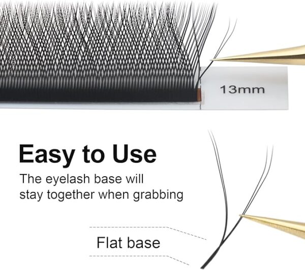 Blink YY Lashes 2D Pre Made Fan Eyelash Extensions Volume 0.07 CC / 0.07D Curl Mix Premade Y Shape Soft Natural Eyelashes Extension by Blink - Image 3