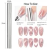 Steel Rod Cat Eye Magnet for Nails Design Cat Eye Magnetic Gel Nail Polish Magnet Wand Double-Head Nail Art Magnets Stick Nail Art Tools for DIY Home, Salon - Image 6