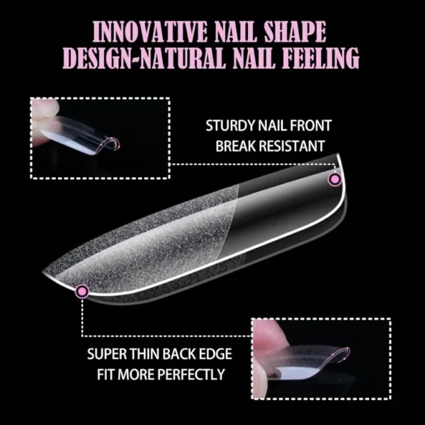 Square Nail Tips Soft Acrylic Gel Nails Tips 500Pcs Pre-shaped Half Matte Full Cover False Nails Tips For Manicure - Image 5