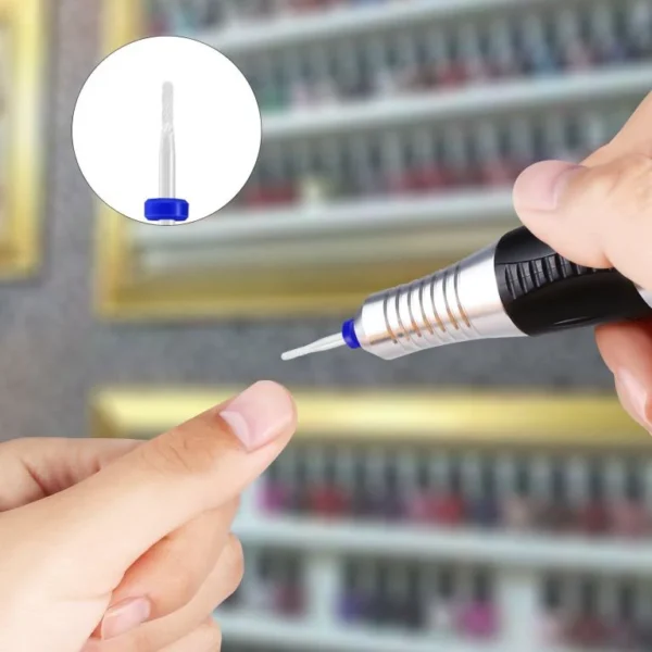 Ceramic Cuticle Nail Drill Bits 3/32 Inch (Fine/Medium Grit) Electric Acrylic Nails File Bit for Manicure Pedicure - Image 3
