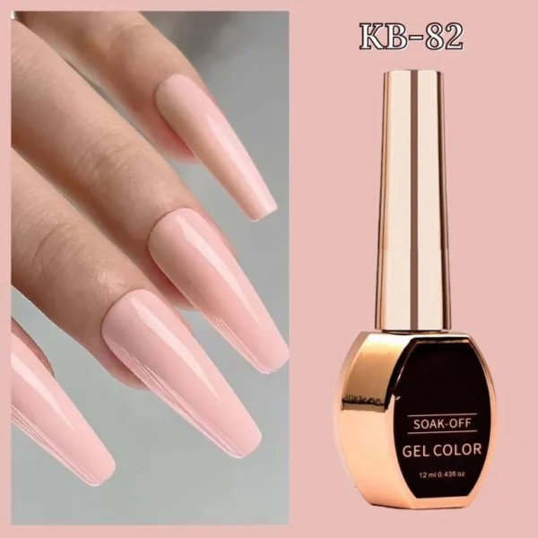 Nailcrafts Pastel Peach Pink Gel Nail Polish,Macaron Pink Gel Polish for DIY Nail Art and Manicure SaloN 12ML Bright PinkY Peach UV/LED Soak off Gel Polish For Manicure - Image 3