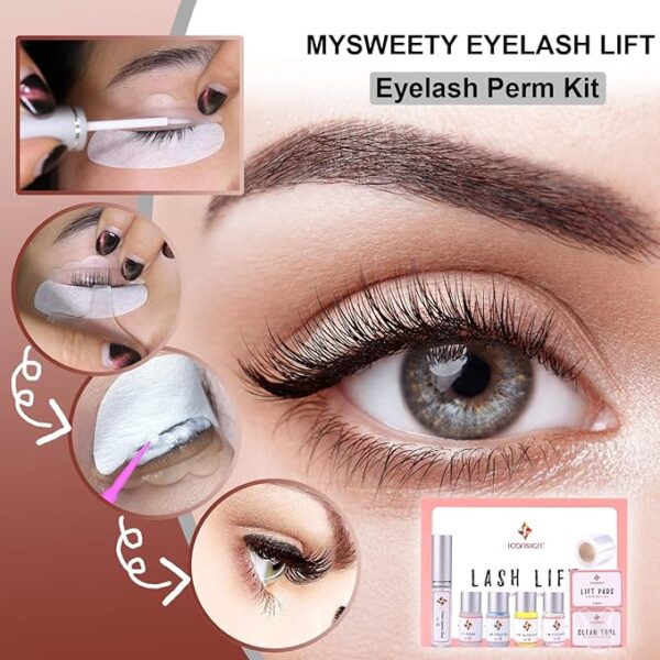 ICONSIGN Eye Lash Lifting Kit Professinal Long-Lasting Complete Kit For Easy Eyelash Application. - Image 8