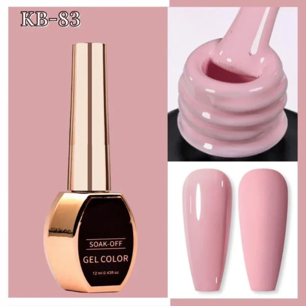 Nailcrafts Light Pink Gel Nail Polish, 12ml Baby Pink Color Gel Polish Soak Off LED Nail Polish Gel Nail Art Design Manicure Salon DIY at Home