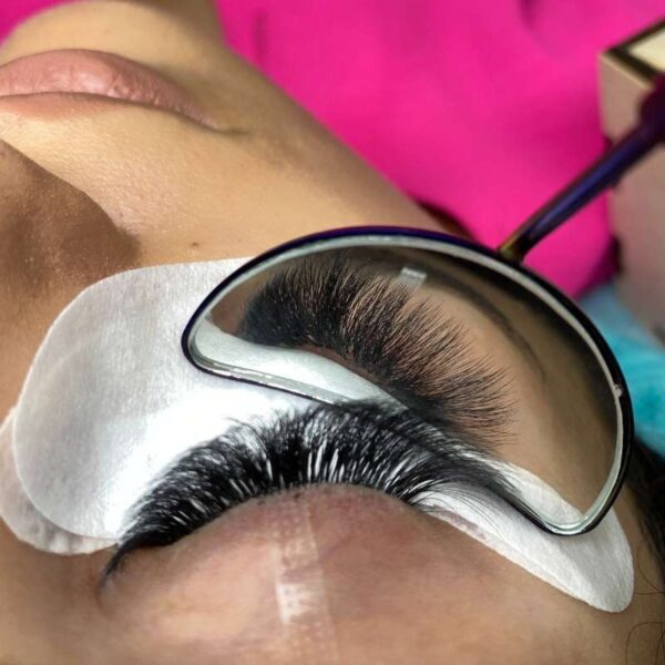 BLINK Half Moon Detachable Large Lash Mirror Eyelash Extension Mirror Stainless Steel Lash Tool Moon Shape Eyelash Mirror Lash Tools Makeup Lash Mirror for Eyelash Extension (Black) - Image 2