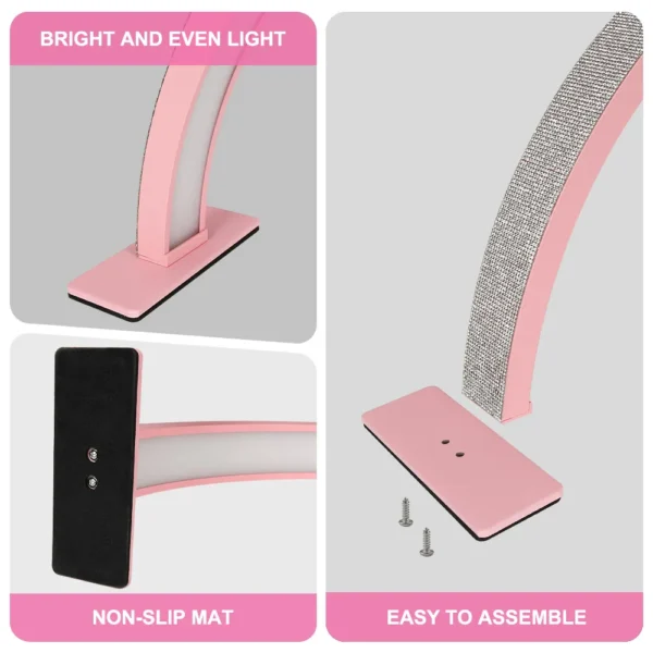 25W Half Moon LED Table Lamp, Nail Art Light Lamp For In Home Manicures and Salon Use. - Image 3