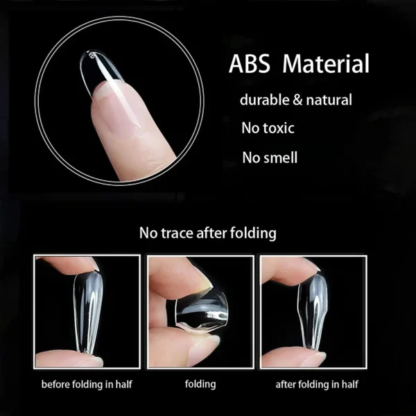 High Quality press on Nails 600pcs Oval Fake Nail Tips Full Cover False Nails Clear Press on Nails Acrylic Nail Tips, 10 Sizes - Image 4