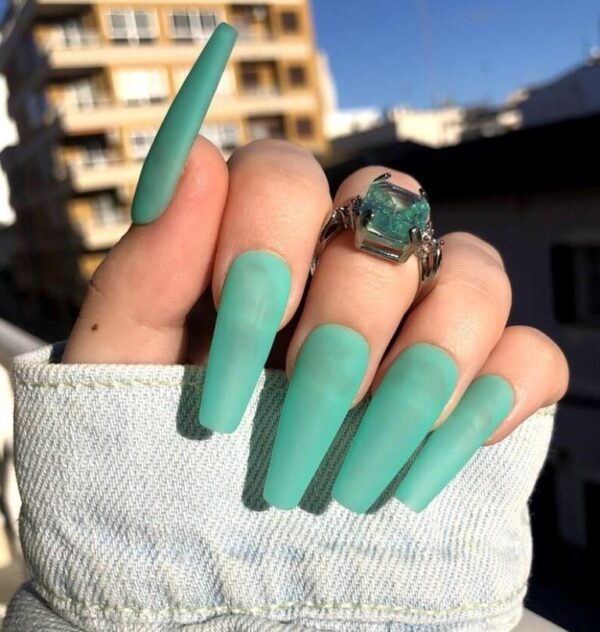 Nailcrafts EMA Acrylic Powder Sea Green color For Acrylic Nail Extension and Carving Nail art - Image 4
