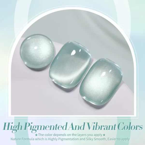 Nailcrafts Cat Eye Gel Polish Moonlight 10ML, Magnetic Cateye Gel Shiny Nail Polish Cats Eye Silky Velvet UV Gel Color for Nail Art and Manicure - Image 3