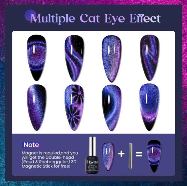 Nailcrafts9D Cat Eye Gel Nail Polish Galaxy Cat Magnetic Nail Polish Soak Off UV LED Gel Polish Nail Art Manicure - Image 4
