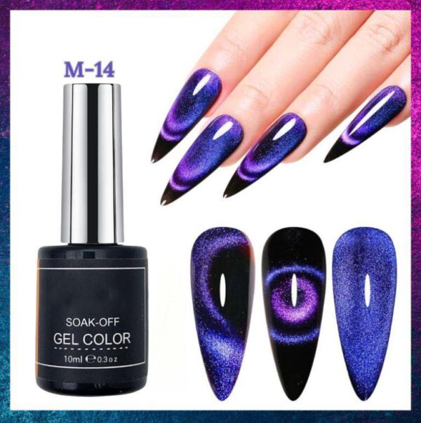 Nailcrafts9D Cat Eye Gel Nail Polish Galaxy Cat Magnetic Nail Polish Soak Off UV LED Gel Polish Nail Art Manicure