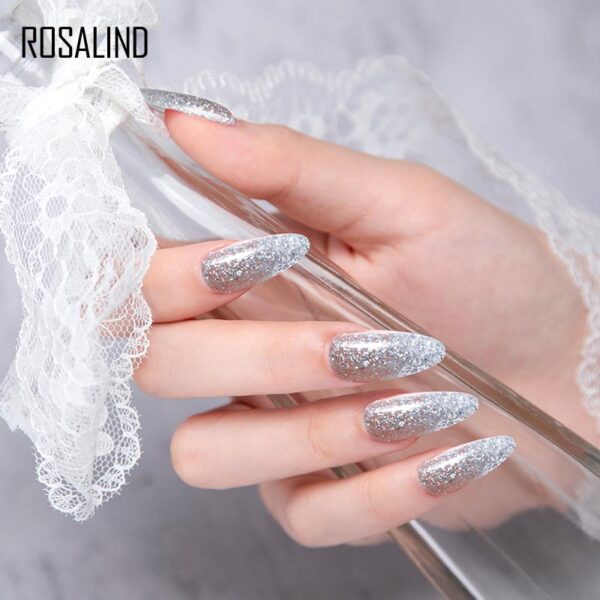 ROSALIND Glitter Extension Gel 30ml Glitter Diamond Nail Builder for Nail Art, Nail Thickening Poly Nail Gel Tube Need UV Lamp - Image 4